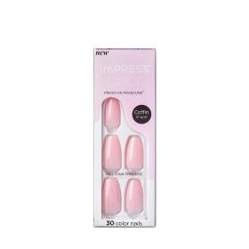 KISS imPRESS Color Medium Coffin Press-On Nails, 'Pink Dream', 30 Count