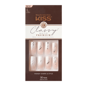 KISS Classy Premium Fake Nails Stunning 30 Count