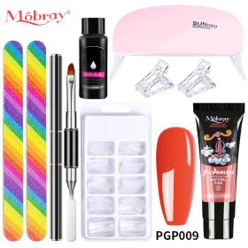 Manicure Set Poly Extension Nail KitGel Nails CompleteKit Gel For Extension Semi PermanentUV Varnish Kit Nail Tools Sets (Type: M-ZH19-9)