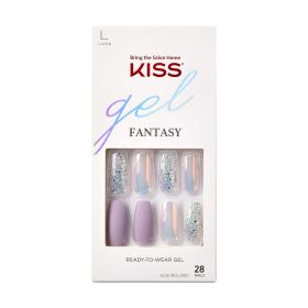 KISS Gel Fantasy Collection Fake Nails, 'Rainbow Rings', 28 Count (Brand: KISS USA)